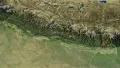 Nepal, glide over the map, outlined 4k or 4k+ Resolution