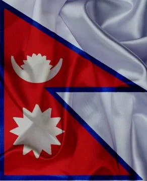Nepal grunge waving flag Stock Illustration