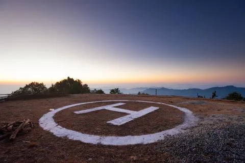 Nepal helipad Stock Photos