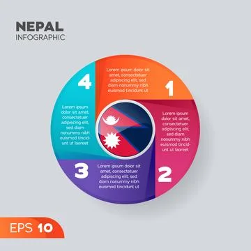Nepal Infographic Element Stock Illustration