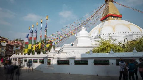 Nepal Kathmandu stupa time lapse Stock-Footage 122261253