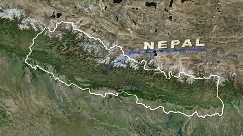 Nepal Map Animation Stock Footage 273718787