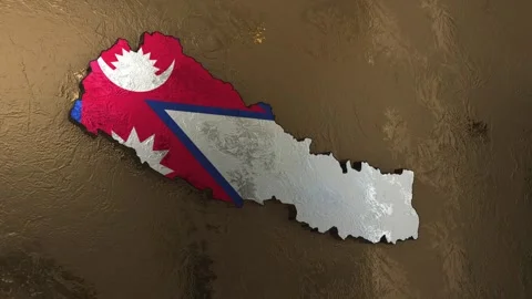 Nepal Map Stock Footage 277925466