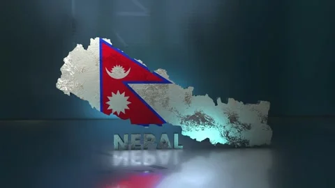 Nepal Map Stock Footage 283070693