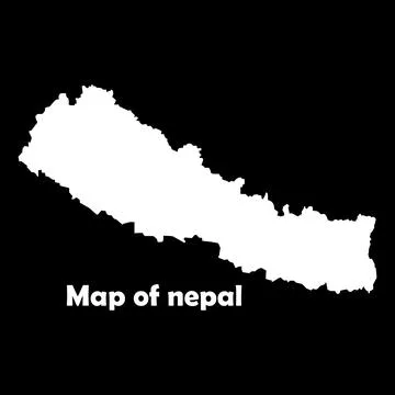 Nepal map icon design Stock Illustration