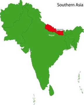 Nepal map Stock Illustration