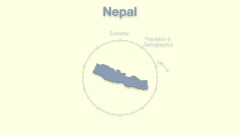 Nepal MAP revealingmotion graphics data elements Stock Footage 339870613