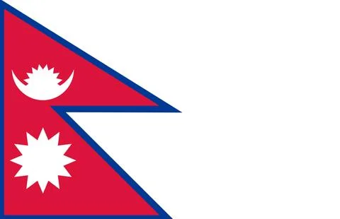 Nepal National Flag Stock Illustration