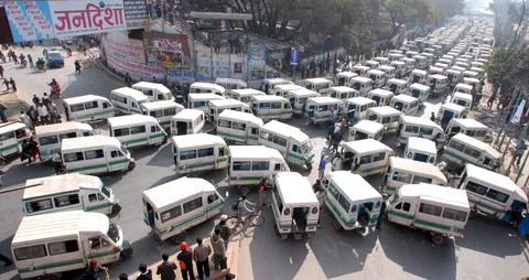 Nepal Power Cut Effect Protest - Jan 2009 写真素材