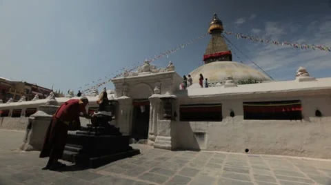 Nepal Prayer Wheels WS 3 Video stock 8688005