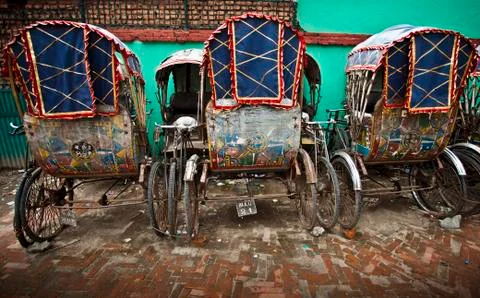 Nepal ricksaw Stock Photos