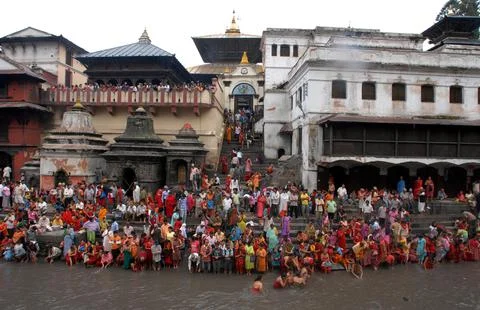 Nepal Solar Eclipse -  Religion Believe - Jul 2009 Stock Photos