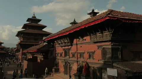 Nepal Square LS Video stock 8688114