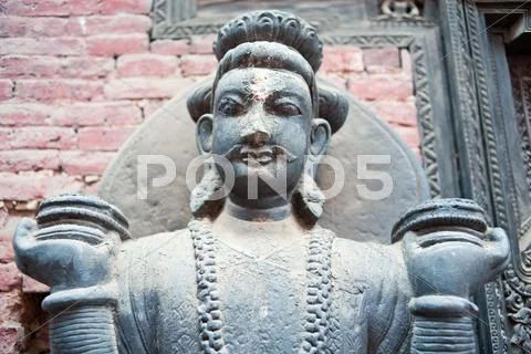 Nepal statues, temples and decorative arts Stock Photos
