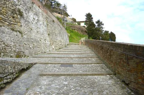 Nepal stone steps Stock Photos