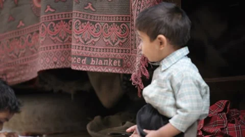 Nepal Street Boy2 MS 스톡 동영상 8688132