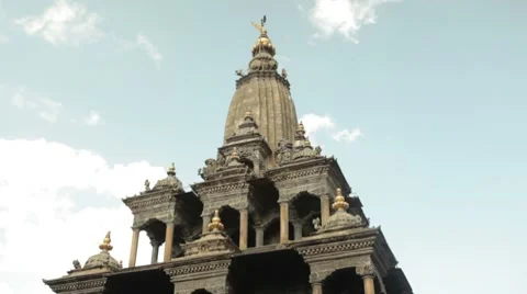 Nepal Temple Building MS low angle 動画素材 8688594