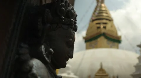 Nepal Temple Statue CU 3 動画素材 8688648