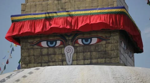 Nepal Temple Tower CU 스톡 동영상 8688725