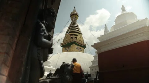 Nepal Temple Tower LS 스톡 동영상 8688727