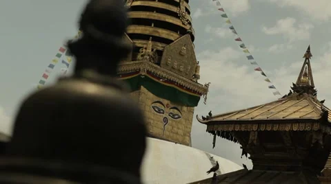 Nepal Temple Tower MS track 2 動画素材 8688733