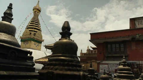 Nepal Temple Tower WS track 2 Vidéo 8688751