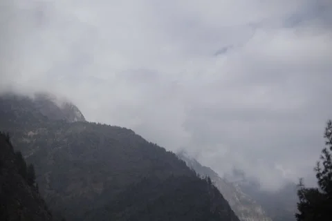 Nepal Time Lapse, Mountains in the clouds Video stock 51533154