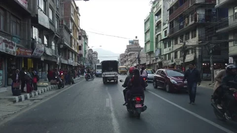 Nepal traffic on the streets Stock Footage 144863720