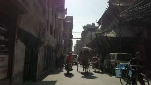 Nepal traffic on the streets Stock Footage 144863847