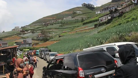  Nepal van Java is a rural tour on the slopes of Mount Sumbing, Central Java Stock Footage 147236439