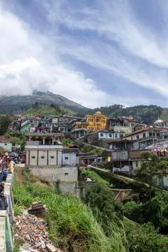 Nepal van Java is a rural tour on the slopes of Mount Sumbing, Central Java. Stock Photos