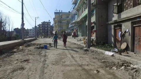 Nepal - Walking through Kathmandu Stock Footage
