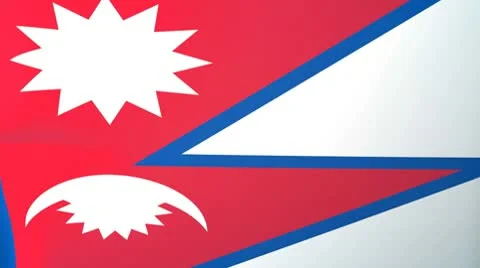 Nepal Waving Flag Stock Footage 10762242