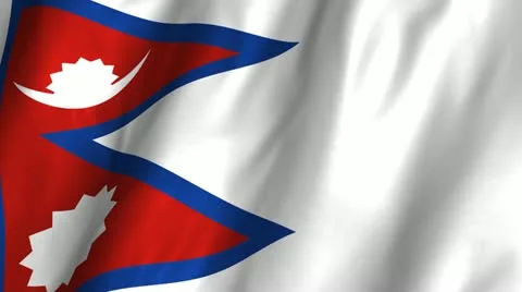 Nepal Waving Flag Stock Footage 12314125