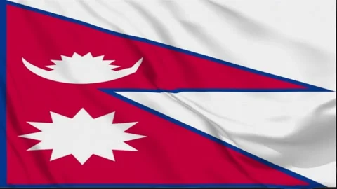 Nepal Waving Flag, Nepal Flag, Flag of Nepal Waving Animation, Nepal Flag 4K Stock Footage 270110329