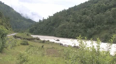 Nepal white water Video stock 9926191