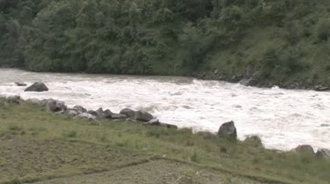 Nepal white water Stock Footage 9926763