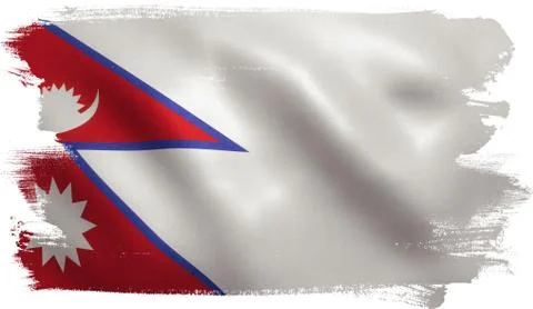 Nepalese Flag Stock Illustration