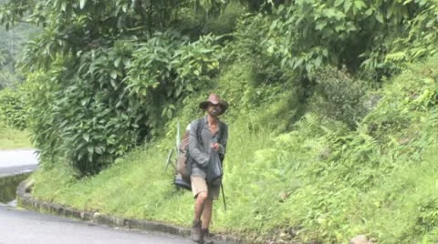 Nepalese Hiker Stock-Footage 9926689