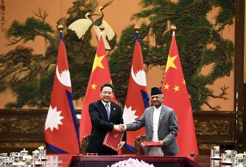 Nepalese President Bidhya Devi Bhandar in Beijing, China - 29 Apr 2019 Fotos de archivo