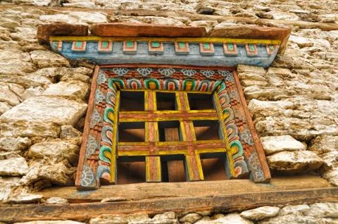 Nepalese window Stock Photos