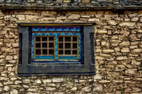 Nepalese window Stock Photos