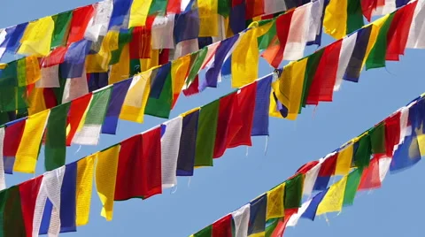 Nepali prayer flags Vidéo 48906869