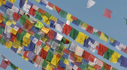 Nepali prayer flags Vidéo 48908053