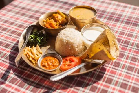 Nepali Thali set Stock Photos