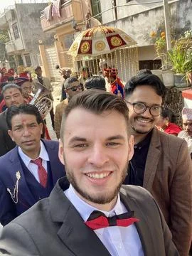 Nepali wedding procession Stock Photos