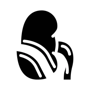 Nephrectomy urology glyph icon vector illustration 库存插图