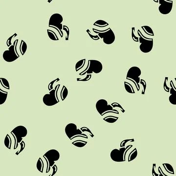 Nephrectomy urology glyph vector seamless pattern 스톡 일러스트
