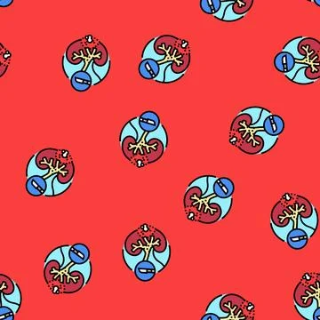 Nephrectomy urology vector seamless pattern Stock Illustration