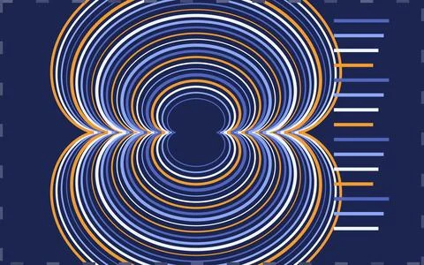 Nephroid Caustic Ribbon Field Illustrazione stock